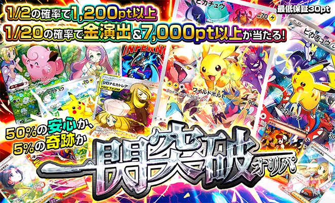 ポケパ365の確率が明記されているガチャ