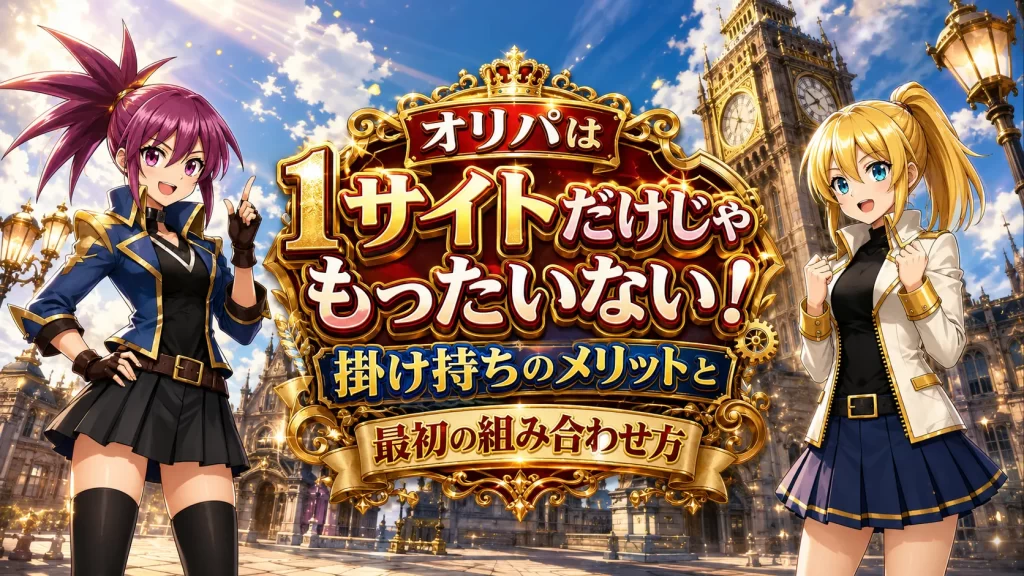 オリパは1サイトだけじゃもったいない！掛け持ちのメリットと最初の組み合わせ方のアイキャッチ