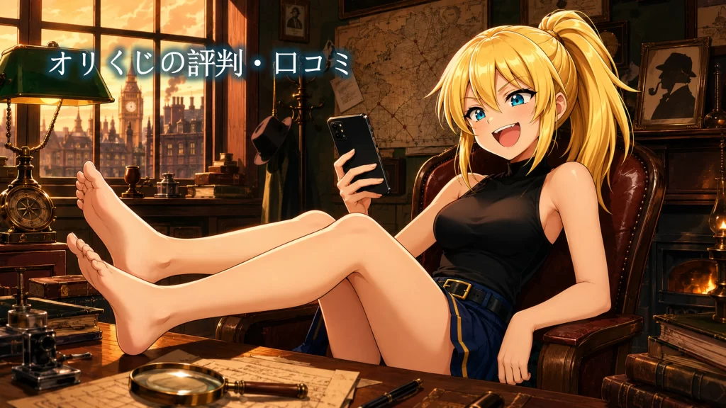 実際に投稿されている口コミをまとめて紹介しつつ、理由なども解説しているセクションで使う画像。ヒカリがスマホを見て調べ物をしている様子。