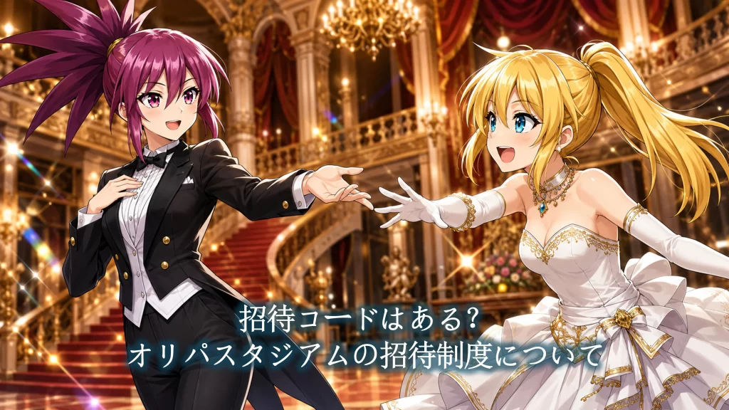 オリパスタジアムにおける招待コードの有無や公式・非公式の注意点を説明したセクションの見出し