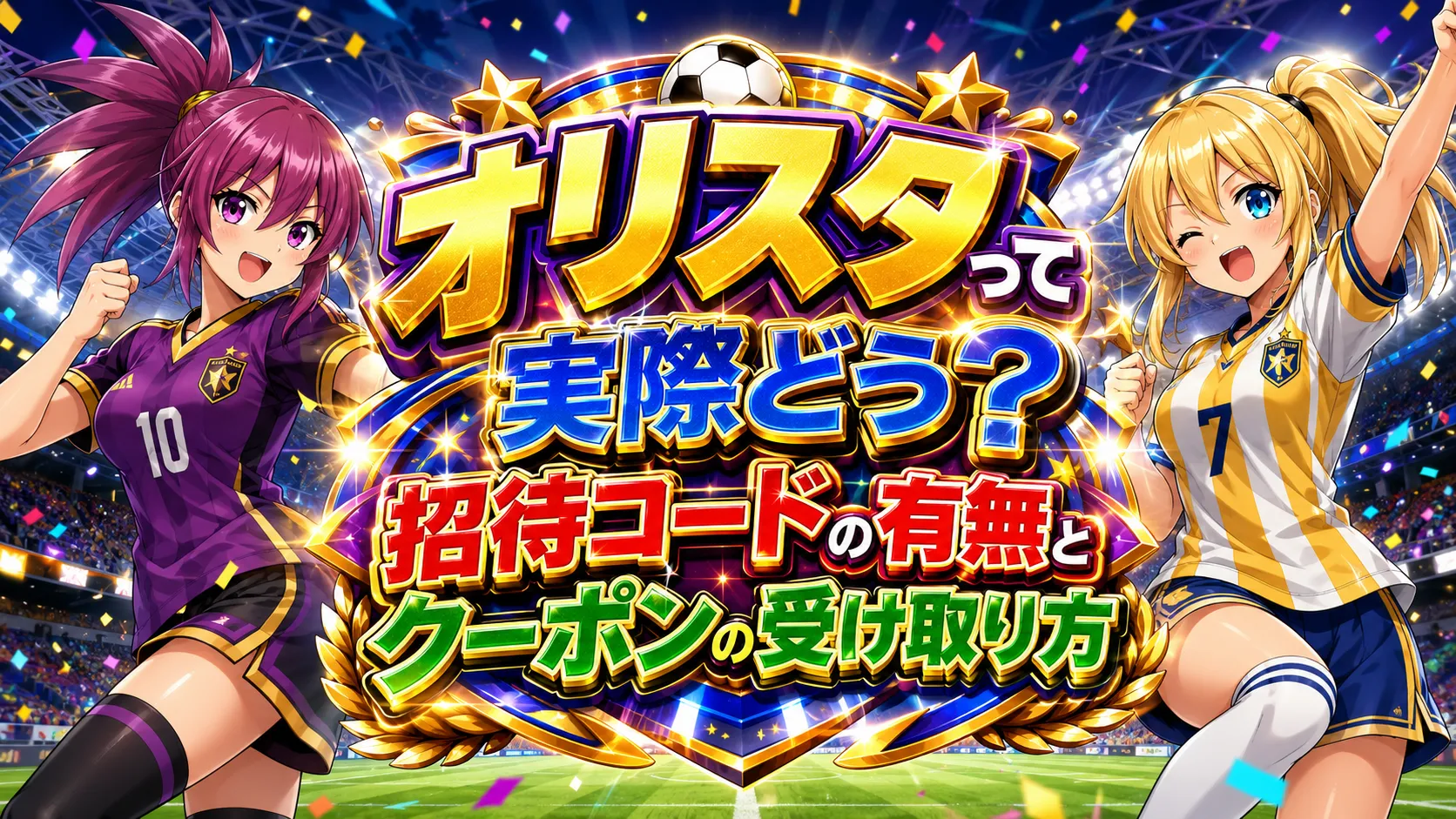 オリパスタジアム（オリスタ）のクーポンや招待コード、サイトの特徴や世間の評判などを紹介・解説した記事のアイキャッチ画像