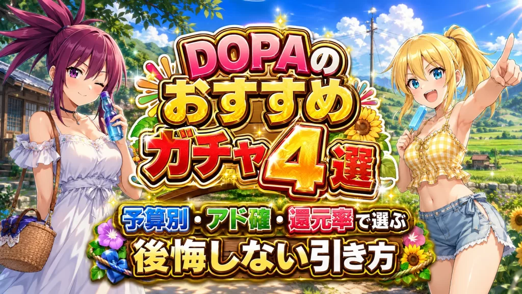 DOPAのおすすめガチャを紹介する記事のアイキャッチ画像